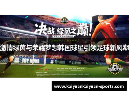 激情绿茵与荣耀梦想韩国球星引领足球新风潮